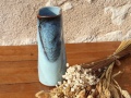 VASE-TUBE-DEFORME-BLEU